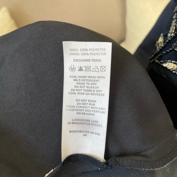 Lovedrobe Luxe (ASOS) Embellished V-Neck Midi Dress (US Size 28) - Picture 9 of 13